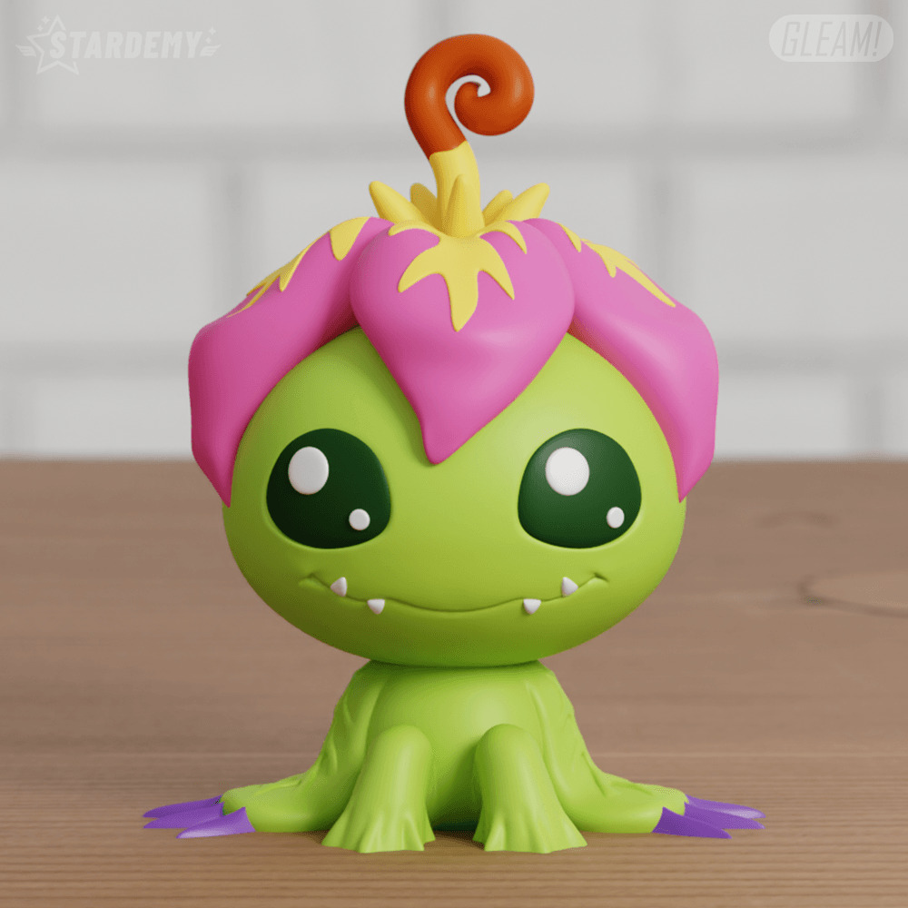 Palmon Chibi 2 Models Digimon Fanart Easy Print 3D print model_6