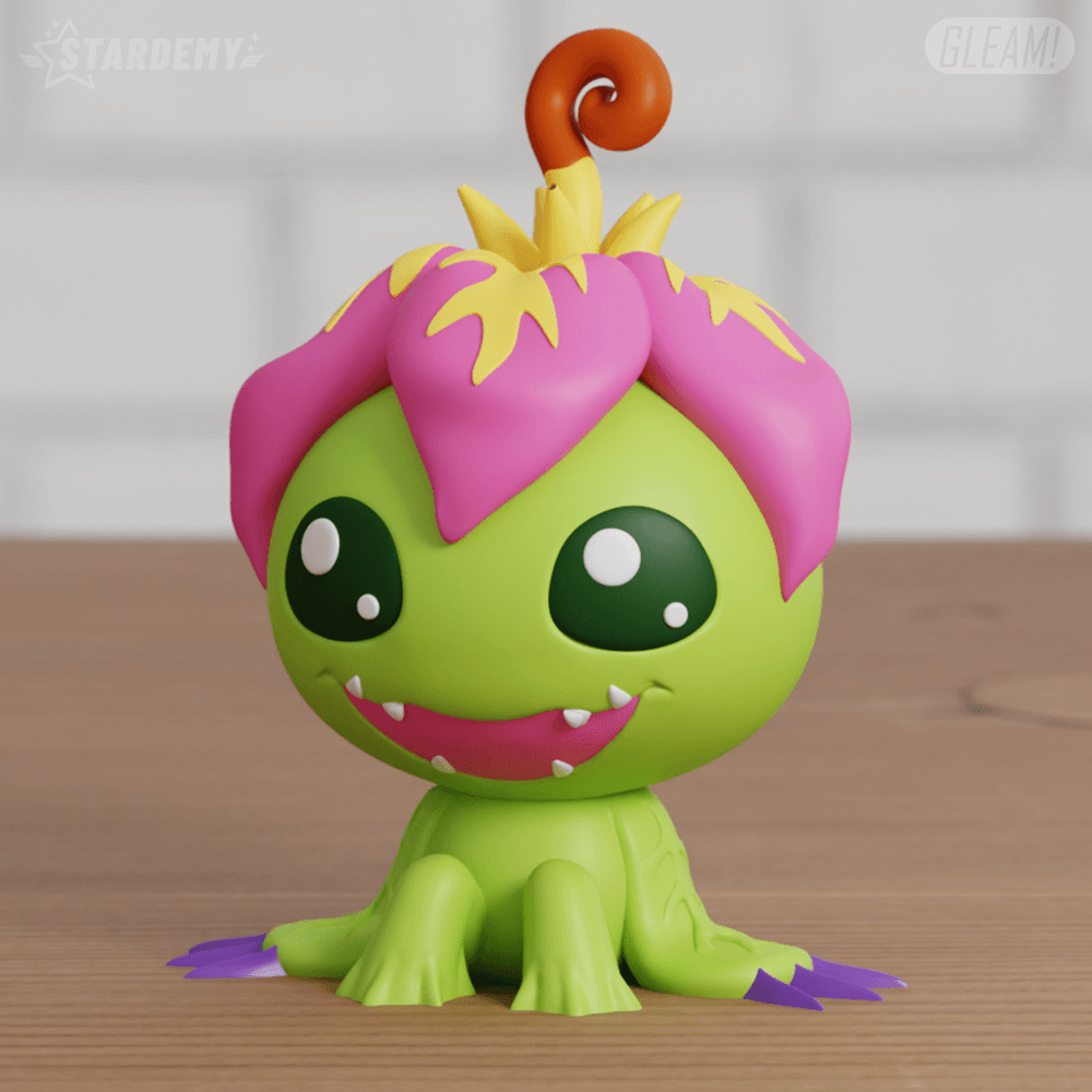 Palmon Chibi 2 Models Digimon Fanart Easy Print 3D print model_2
