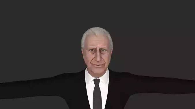 King Charles Hyper Realistic Full Body  Rigged 3D Character