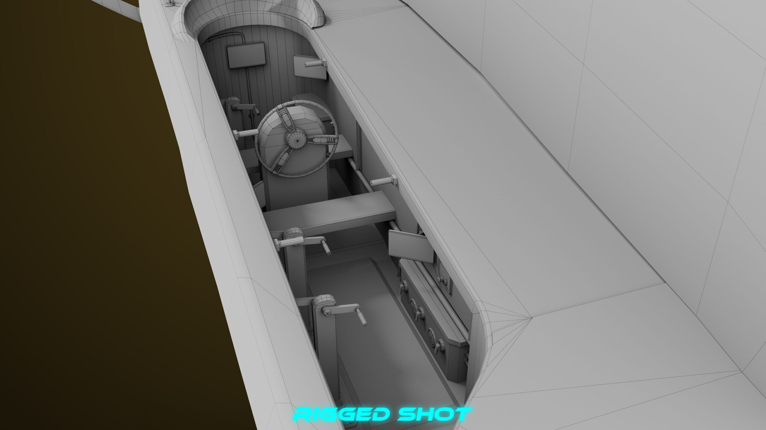 Sailing Yacht Boat Hydrofoil  01 Black All PBR Unity UE Textures Low-poly 3D model_38