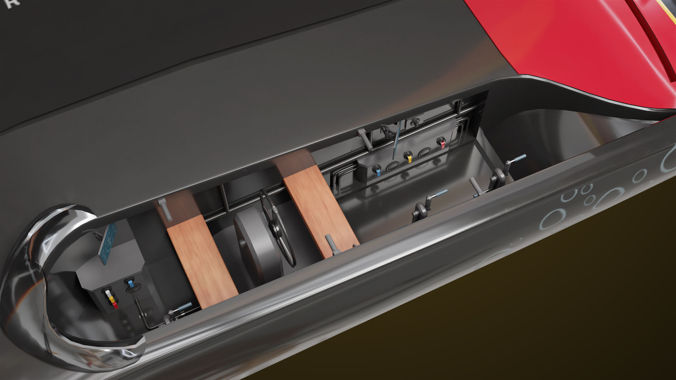 Sailing Yacht Boat Hydrofoil  01 Black All PBR Unity UE Textures Low-poly 3D model_4