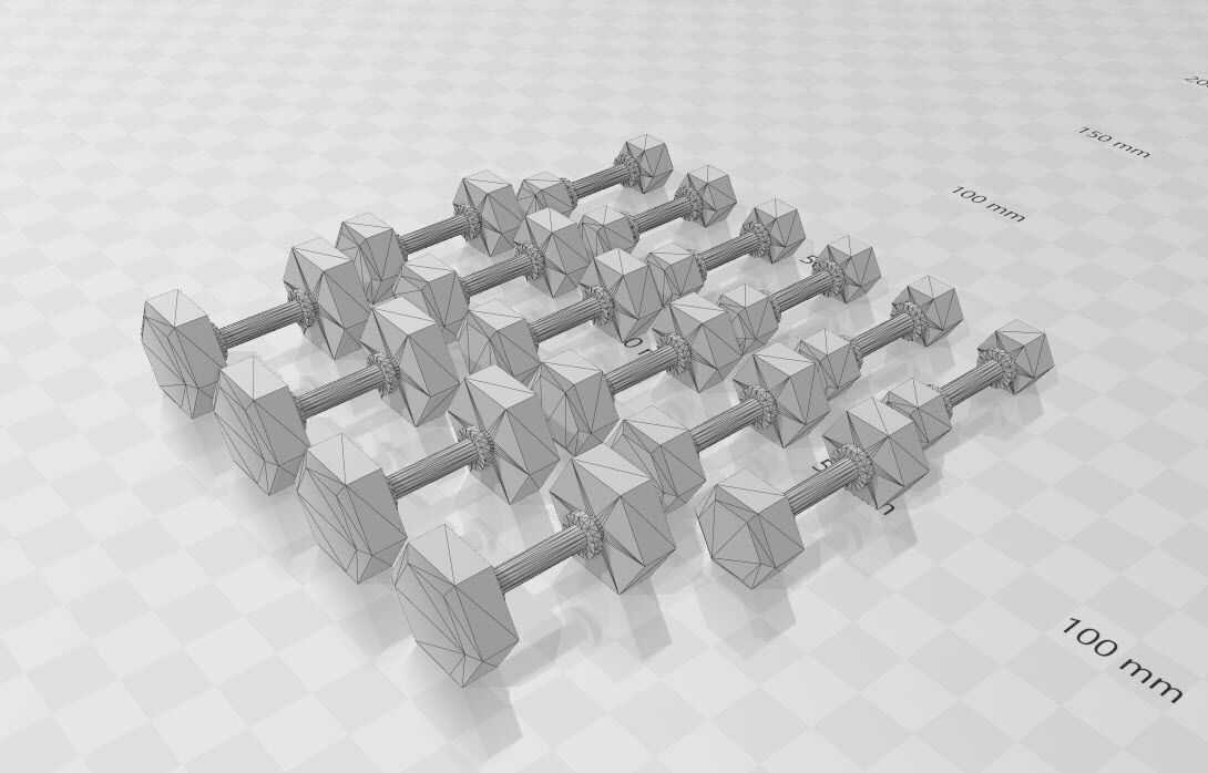 Custom 112 Total Workout Gym Set Combo Diorama Prop for GI JOE 3D print model_5