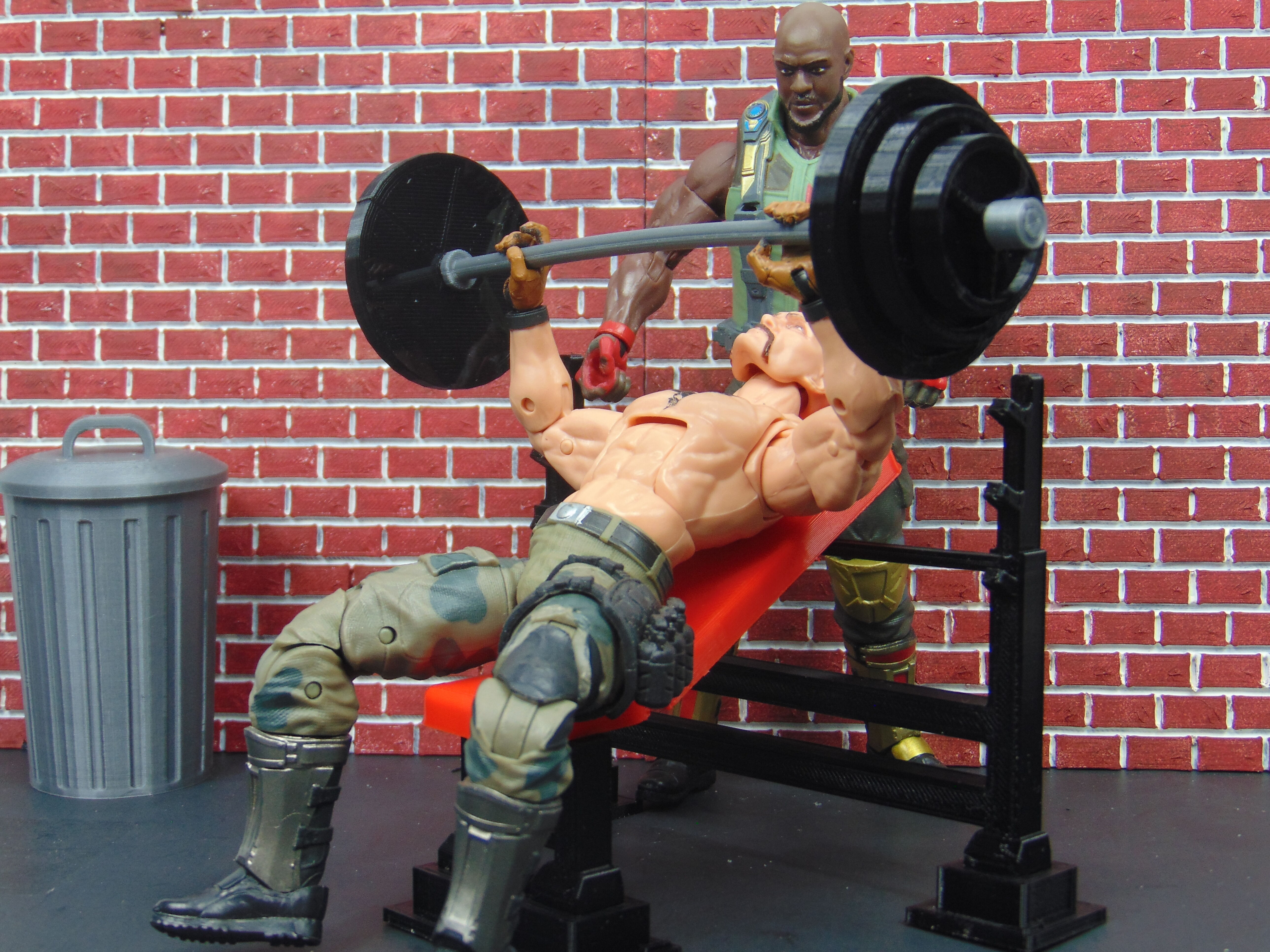 Custom 112 Total Workout Gym Set Combo Diorama Prop for GI JOE 3D print model_9