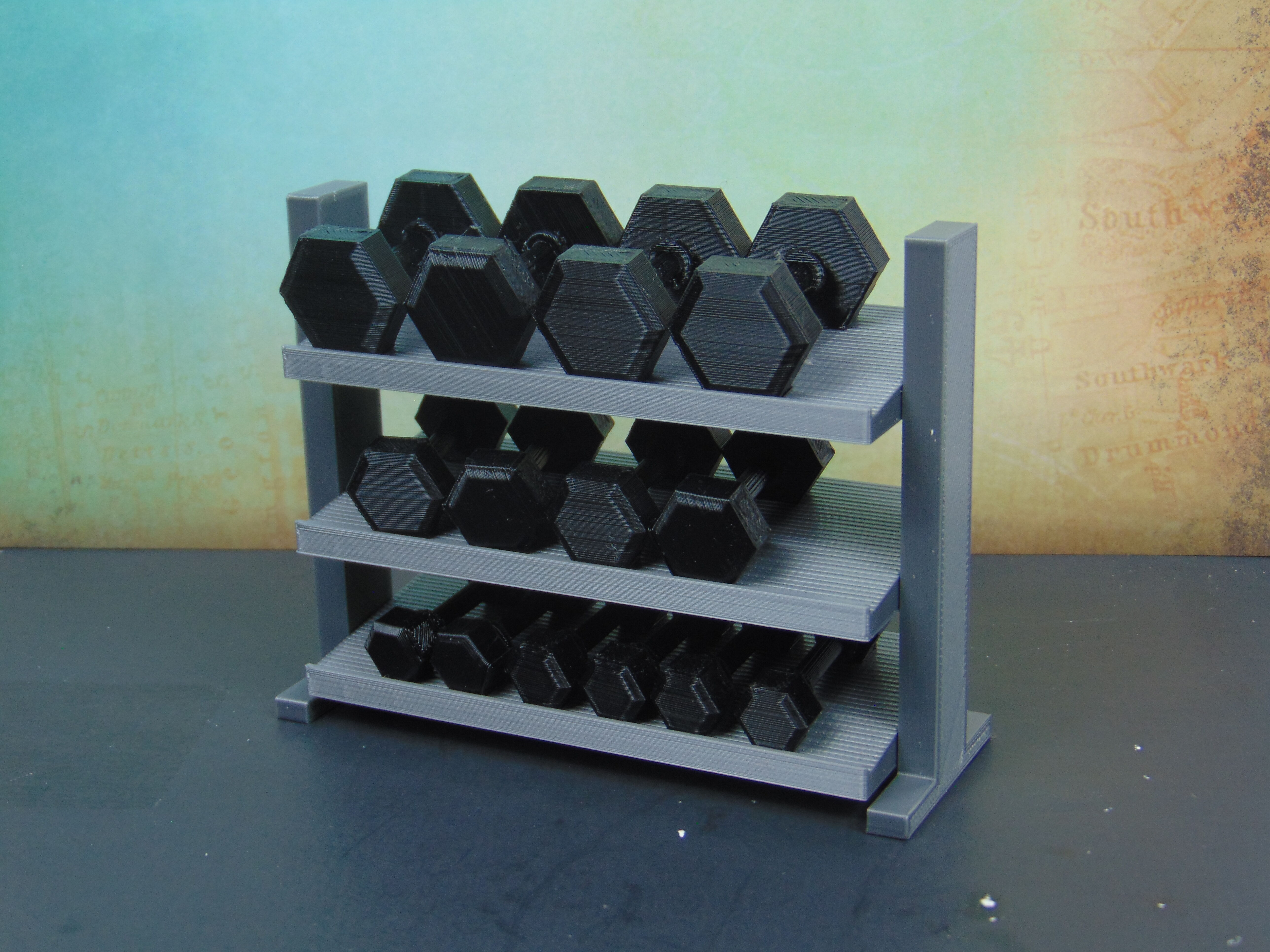 Custom 112 Total Workout Gym Set Combo Diorama Prop for GI JOE 3D print model_20