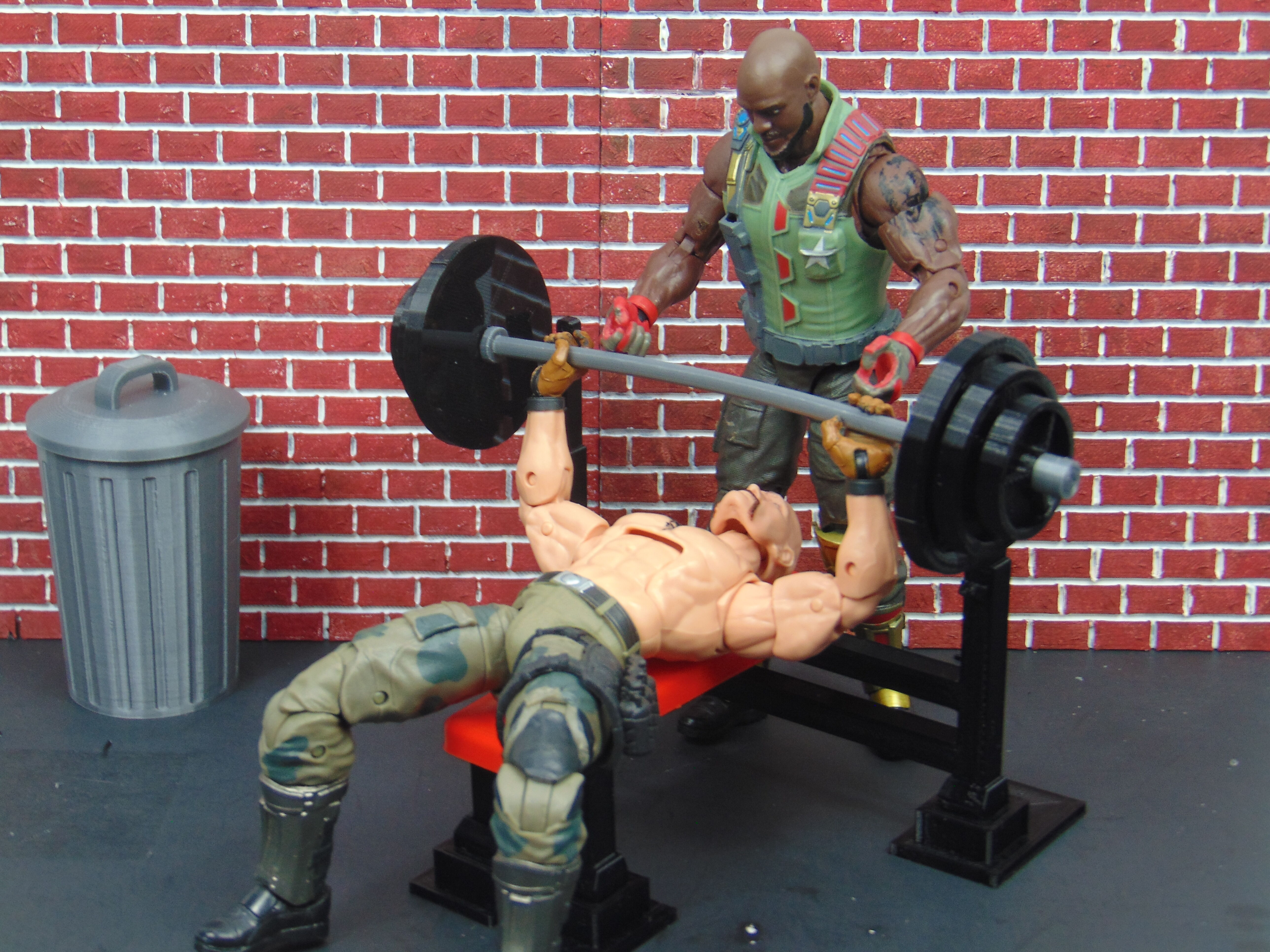 Custom 112 Total Workout Gym Set Combo Diorama Prop for GI JOE 3D print model_11
