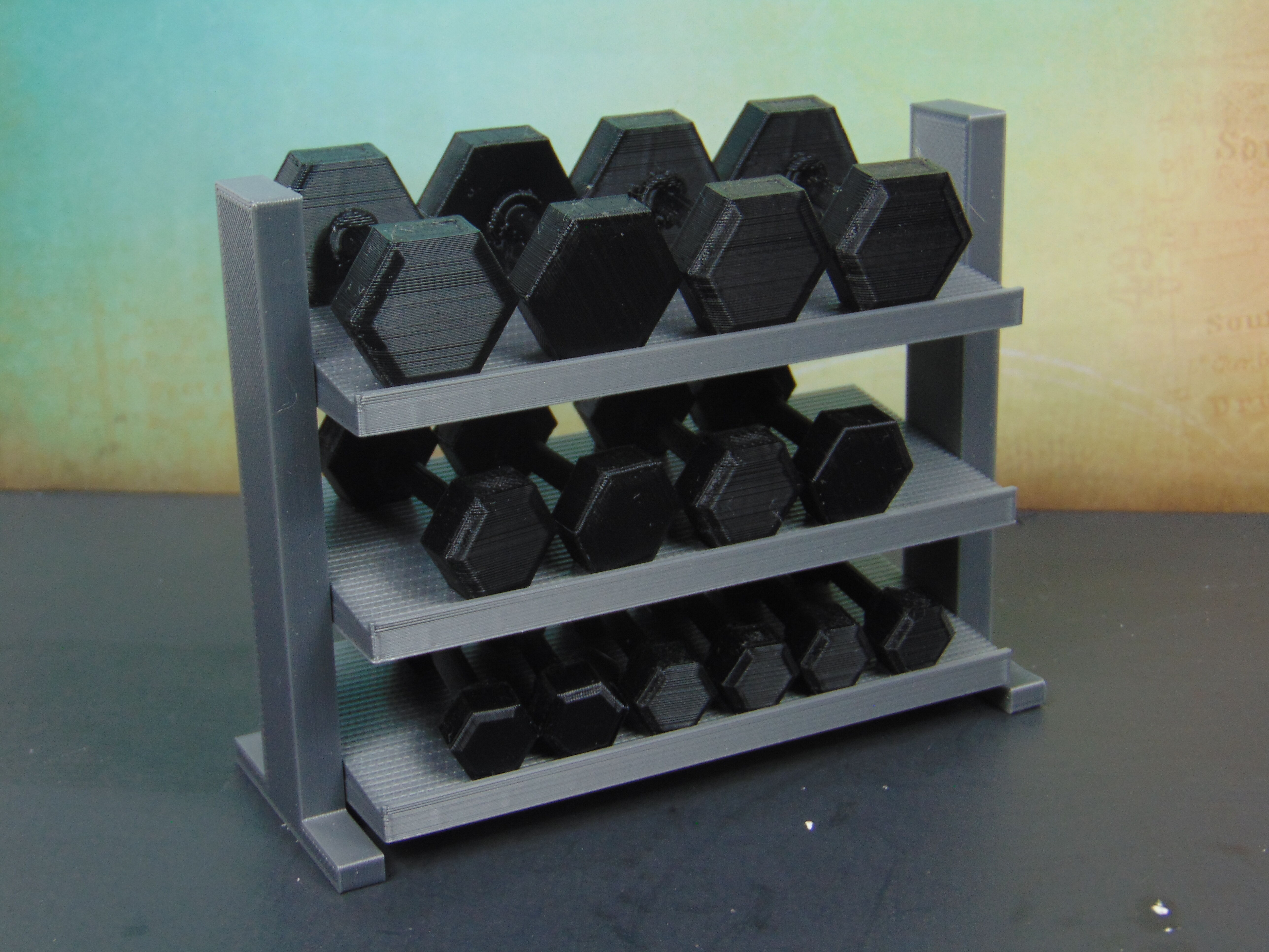 Custom 112 Total Workout Gym Set Combo Diorama Prop for GI JOE 3D print model_21
