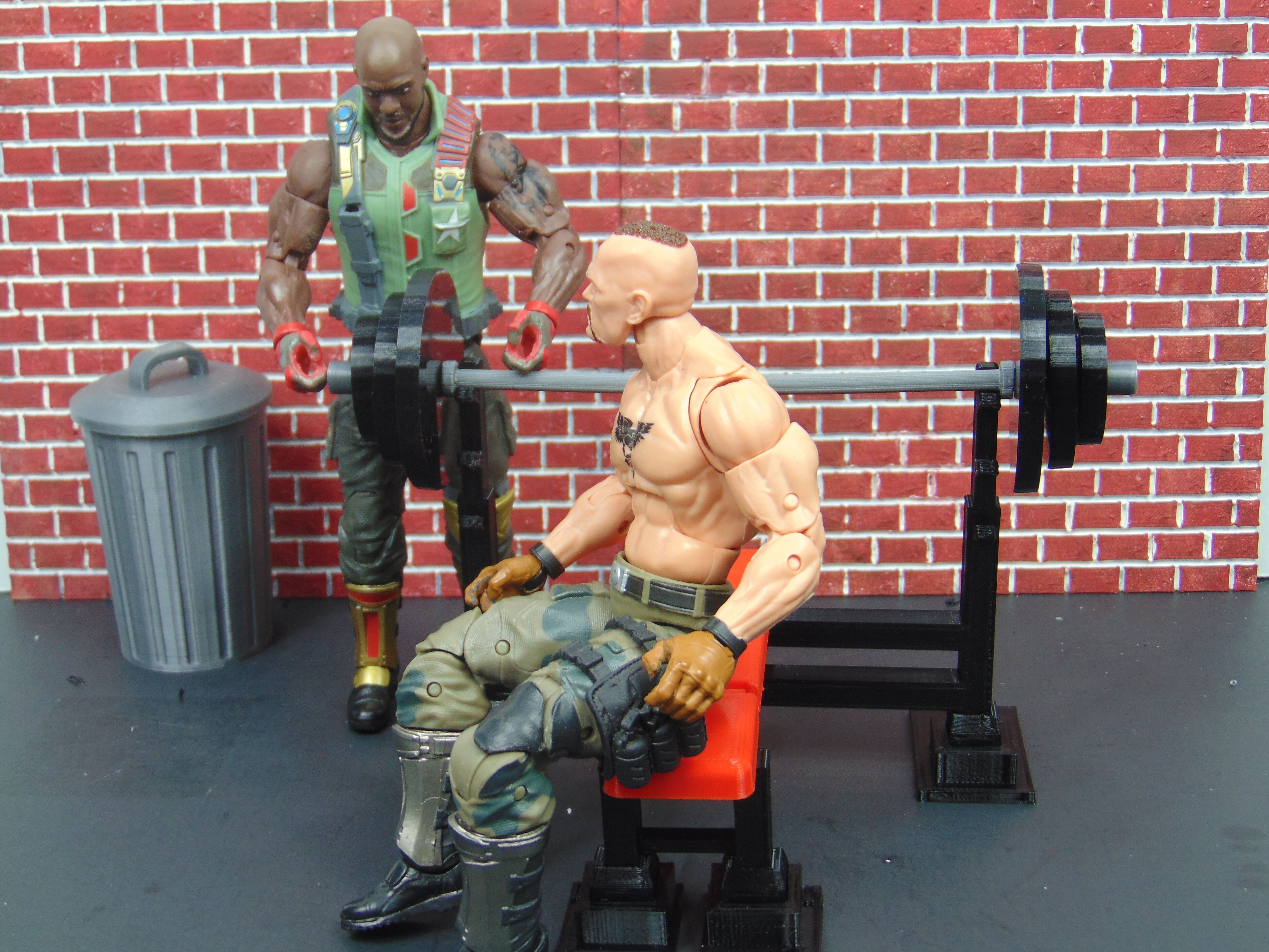 Custom 112 Total Workout Gym Set Combo Diorama Prop for GI JOE 3D print model_12