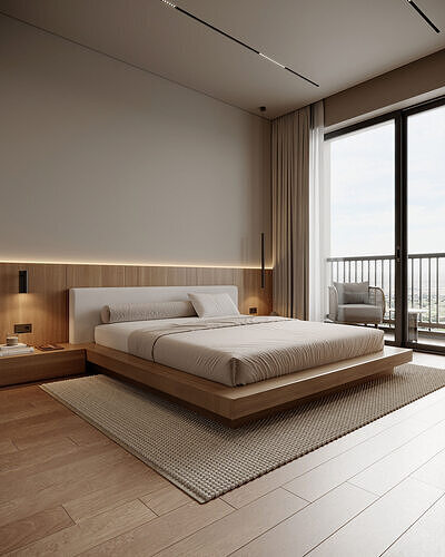 AR-25042 Mirad - Bedroom 3D Scene 3D model 2