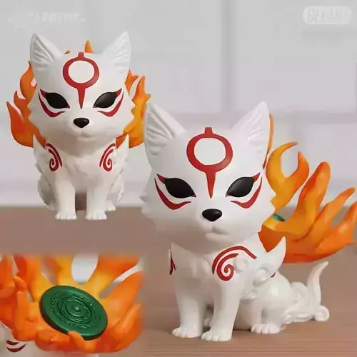 Amaterasu Okami Chibi 2 Models Fanart Easy Print 3D print model