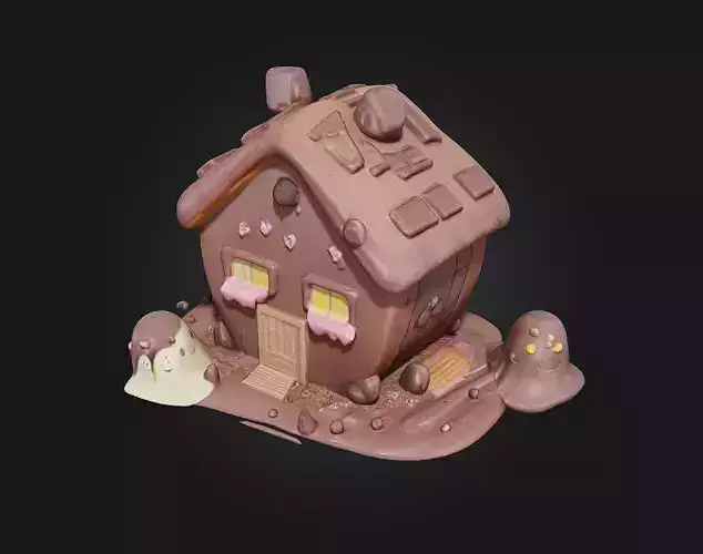Chocolate Ghost House  A Sweet and Spooky Delight