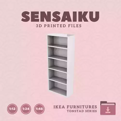 TONSTAD Bookcase for Miniature Dollhouse - IKEA - 3D Print 3D print model