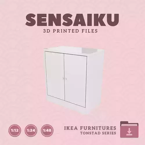 TONSTAD Cabinet 32 In for Miniature Dollhouse - IKEA - 3D Print 3D print model