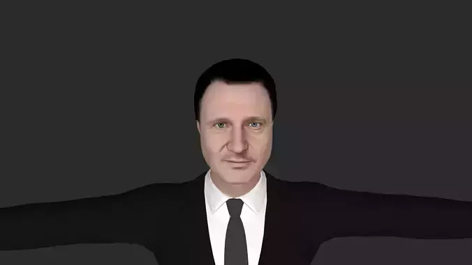 Liam Neeson  Hyper Realistic Full Body  Rigged 3D Character 3D model