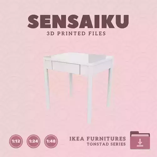 TONSTAD Desk 29 In for Miniature Dollhouse - IKEA - 3D Print 3D print model