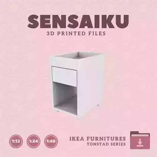 TONSTAD Drawer Unit on Casters for Dollhouse - IKEA - 3D Print