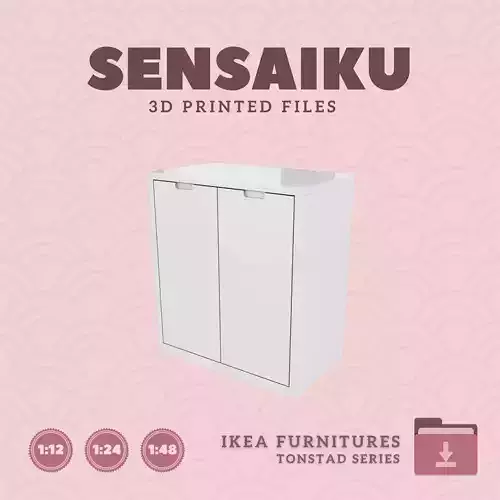 TONSTAD Cabinet with Doors 32 In for Dollhouse - IKEA - 3D Print 3D print model