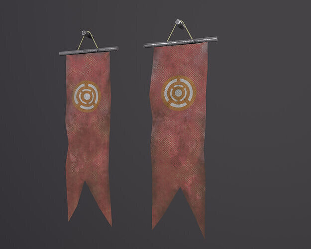 Standar flag Free low-poly 3D model
