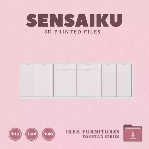 TONSTAD Storage Combo 01 for Dollhouse - IKEA - 3D Print 3D print model