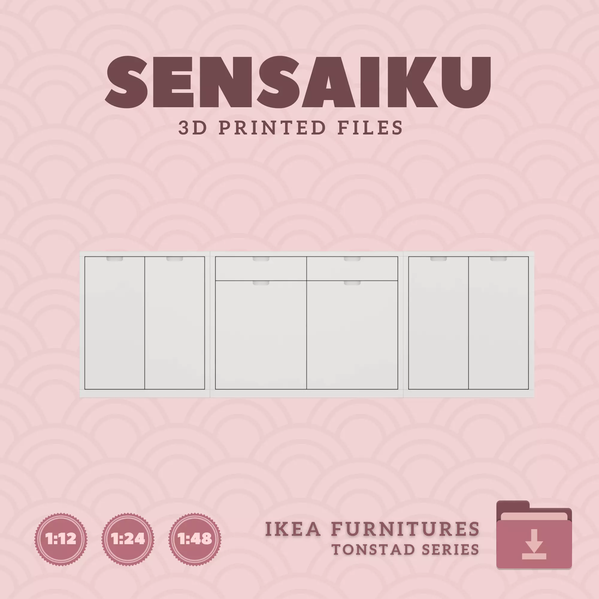 TONSTAD Storage Combo 01 for Dollhouse - IKEA - 3D Print 3D print model