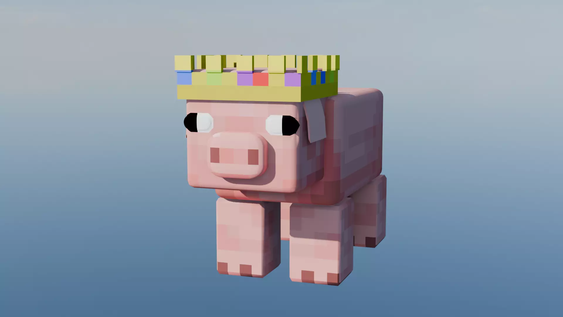 Technoblade Rigged 3D model_0