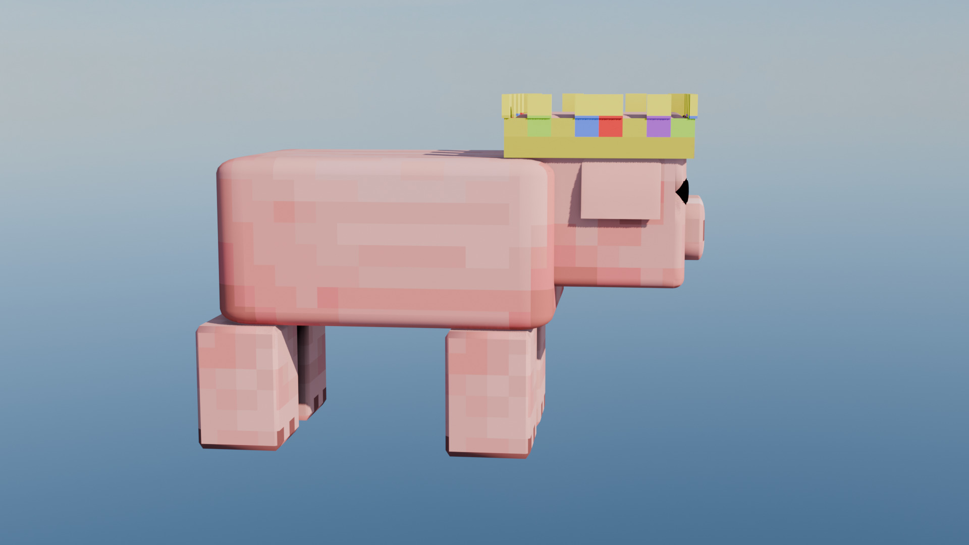 Technoblade Rigged 3D model_1