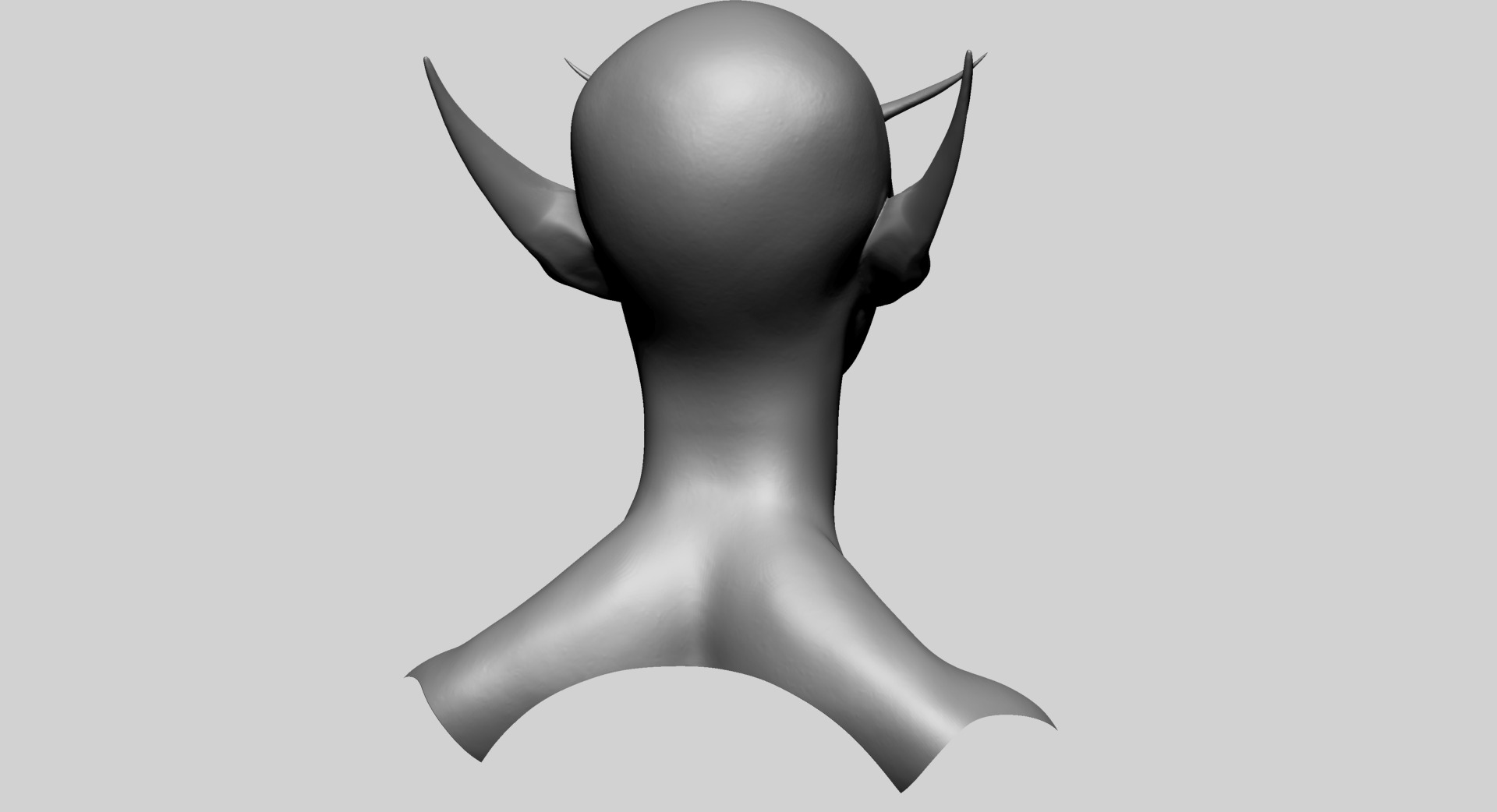 Female Elf Head A 3D model_5