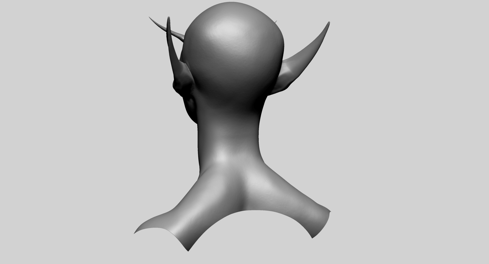 Female Elf Head A 3D model_6