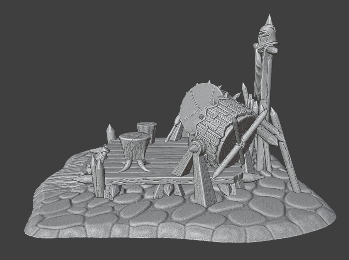 Platform with reels 3D print model_6