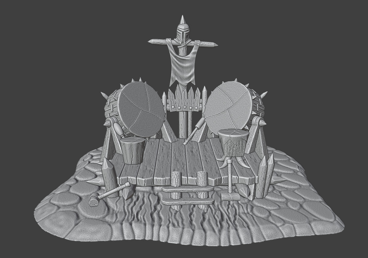 Platform with reels 3D print model_9