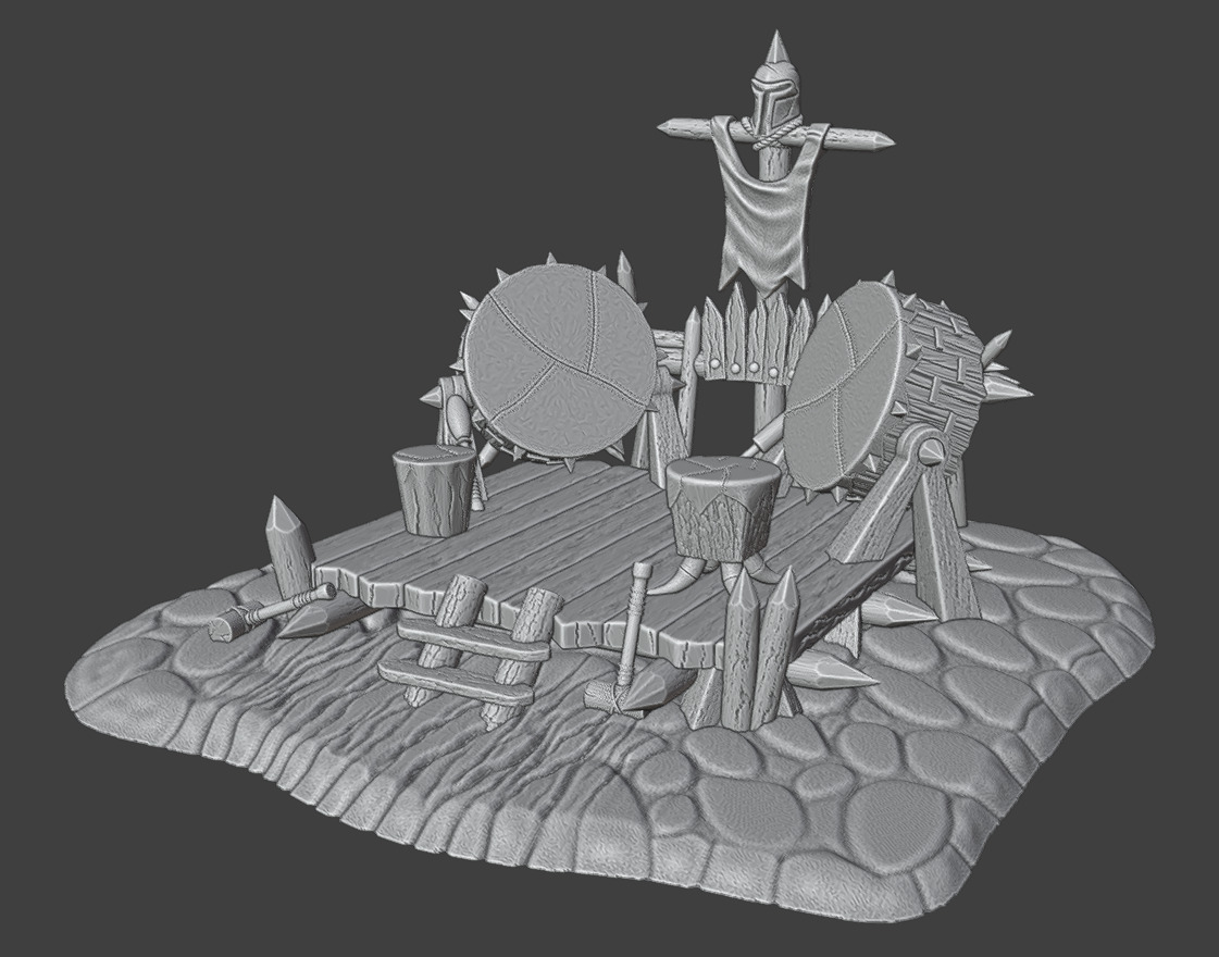 Platform with reels 3D print model_8