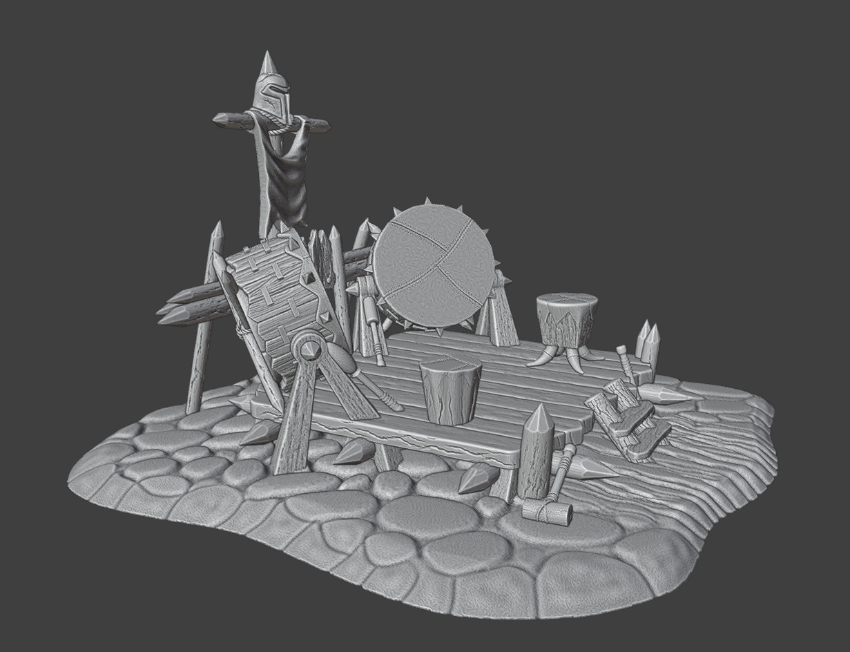 Platform with reels 3D print model_11