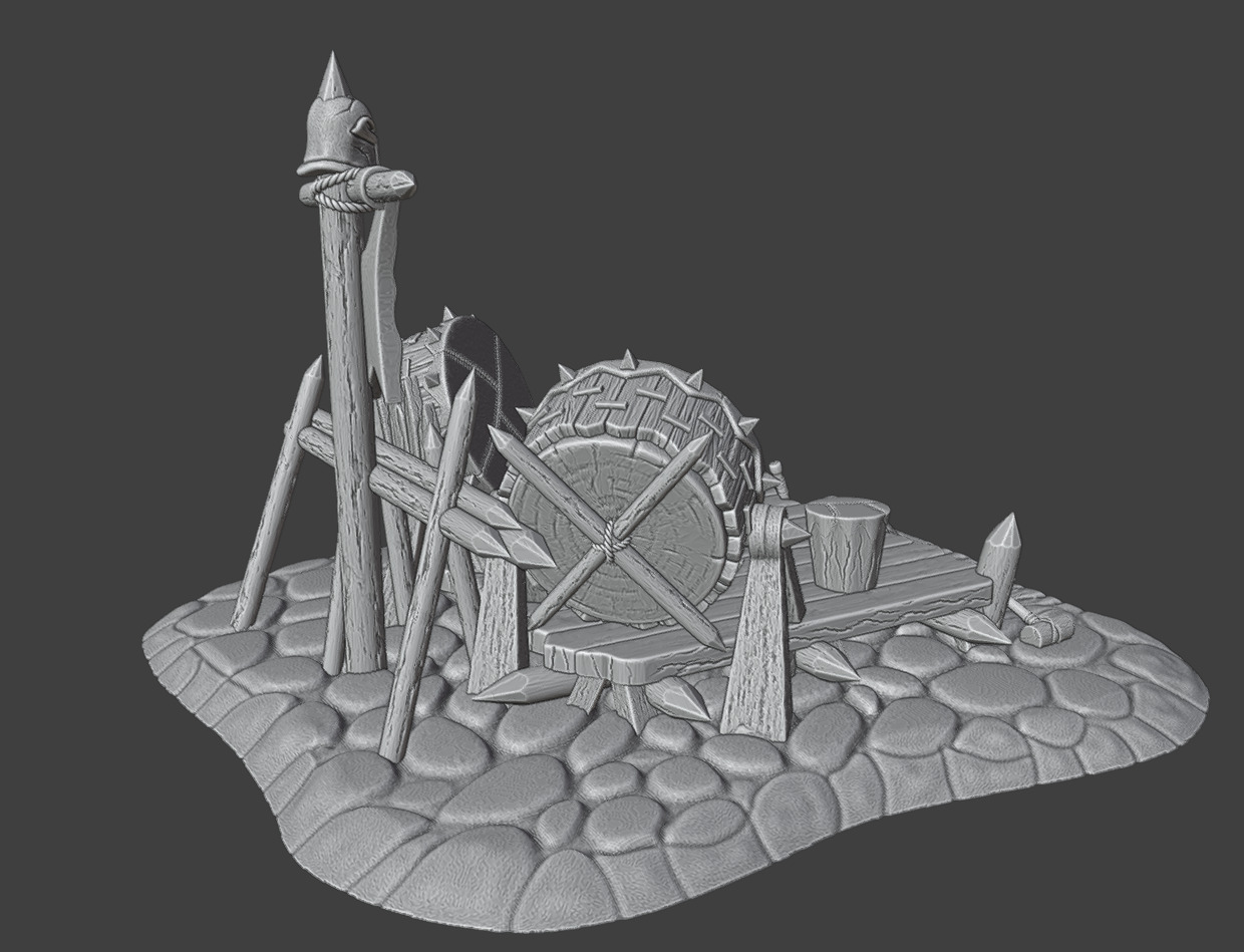 Platform with reels 3D print model_13