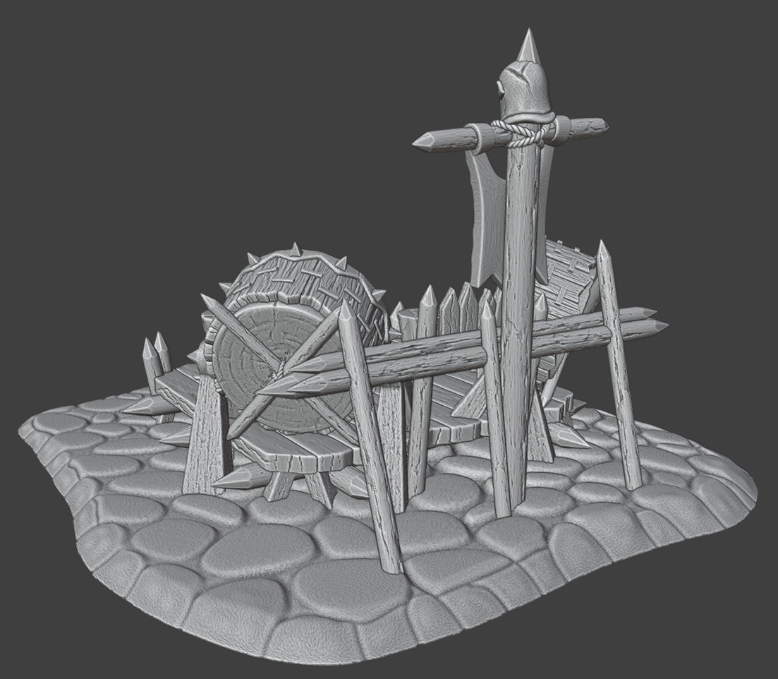 Platform with reels 3D print model_4