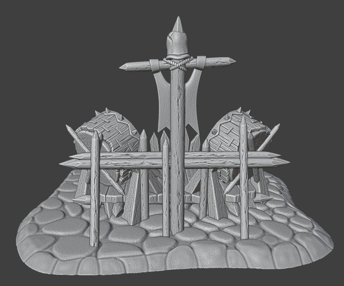 Platform with reels 3D print model_3