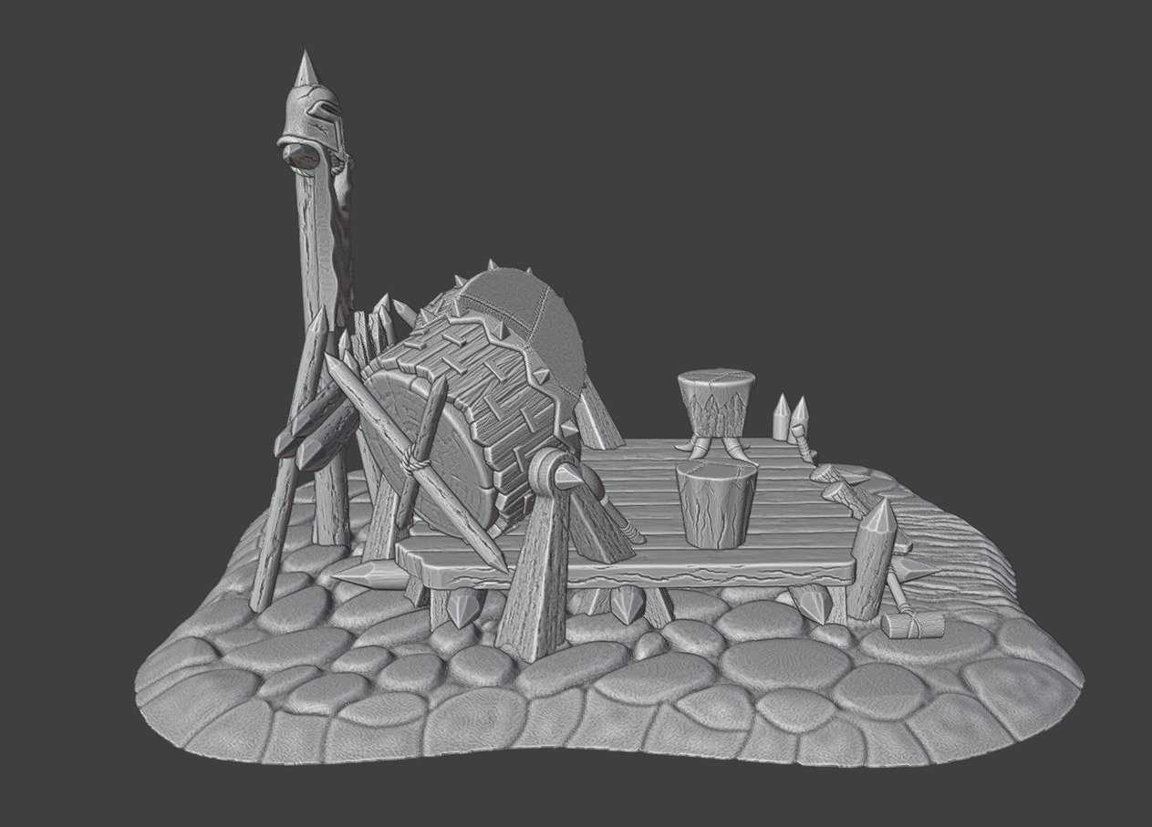 Platform with reels 3D print model_12