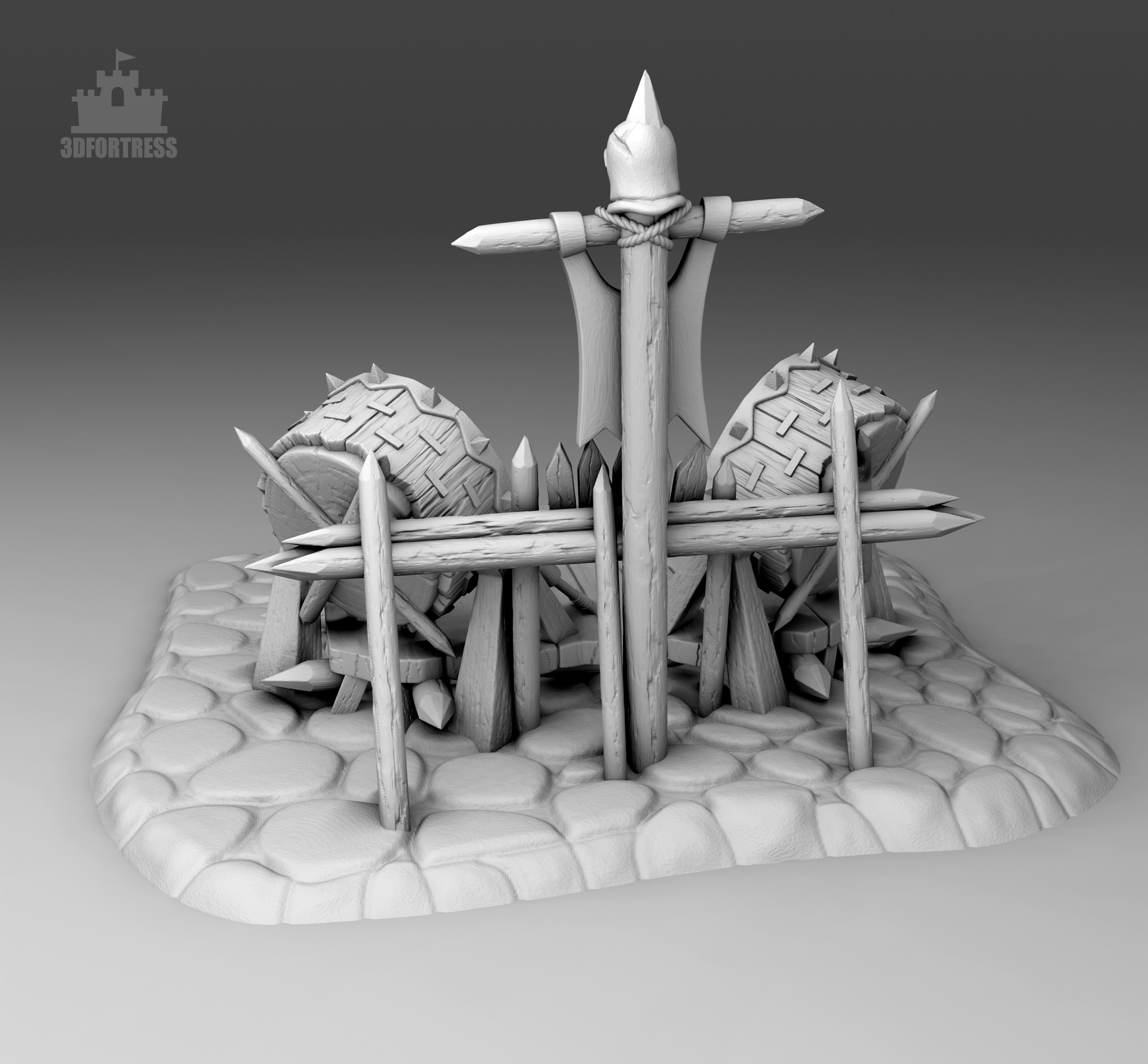 Platform with reels 3D print model_1