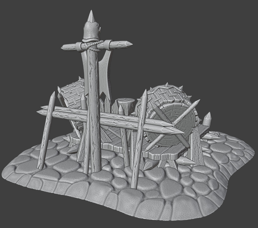 Platform with reels 3D print model_14