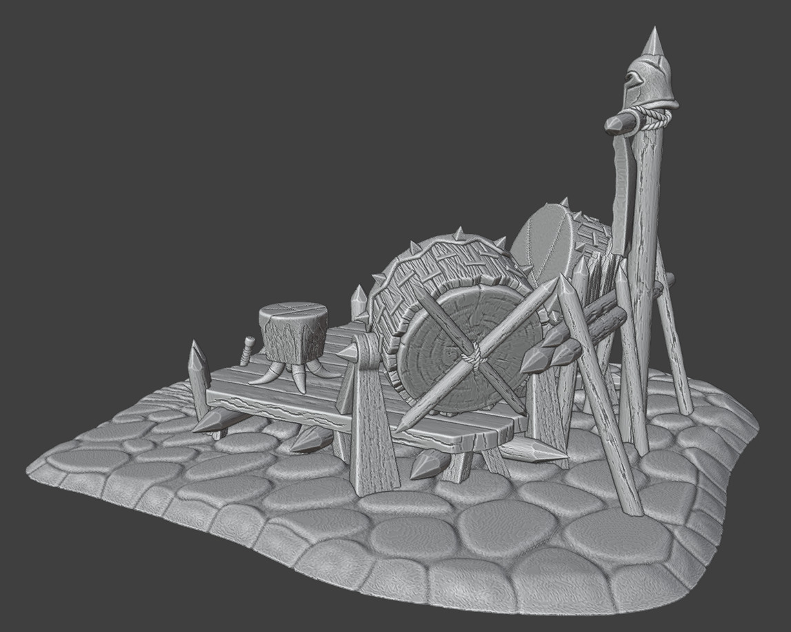 Platform with reels 3D print model_5