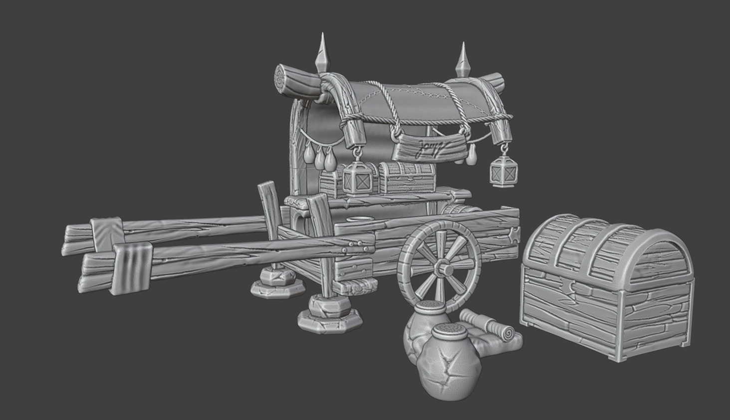 Merchant Carriage 3D print model_10