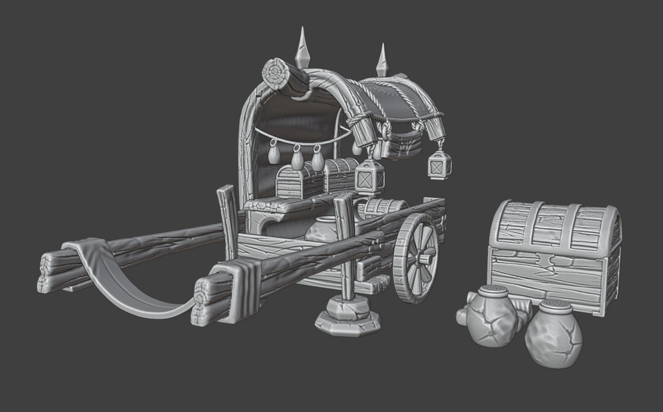 Merchant Carriage 3D print model_11