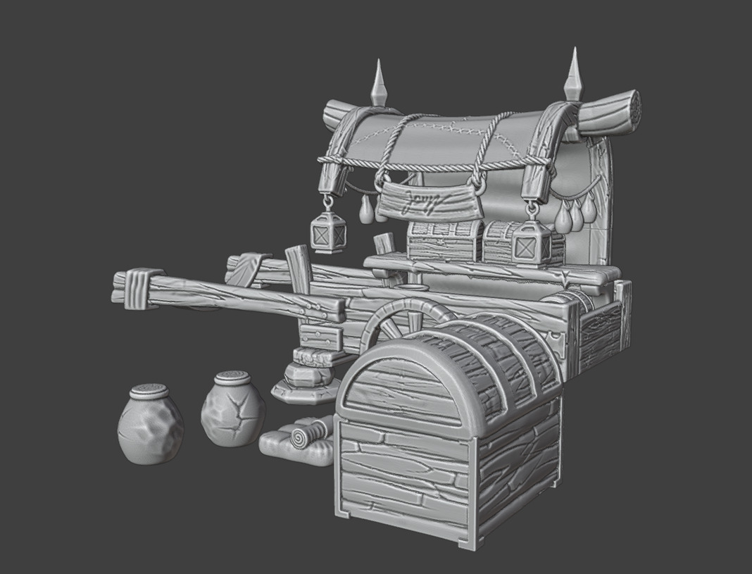 Merchant Carriage 3D print model_8