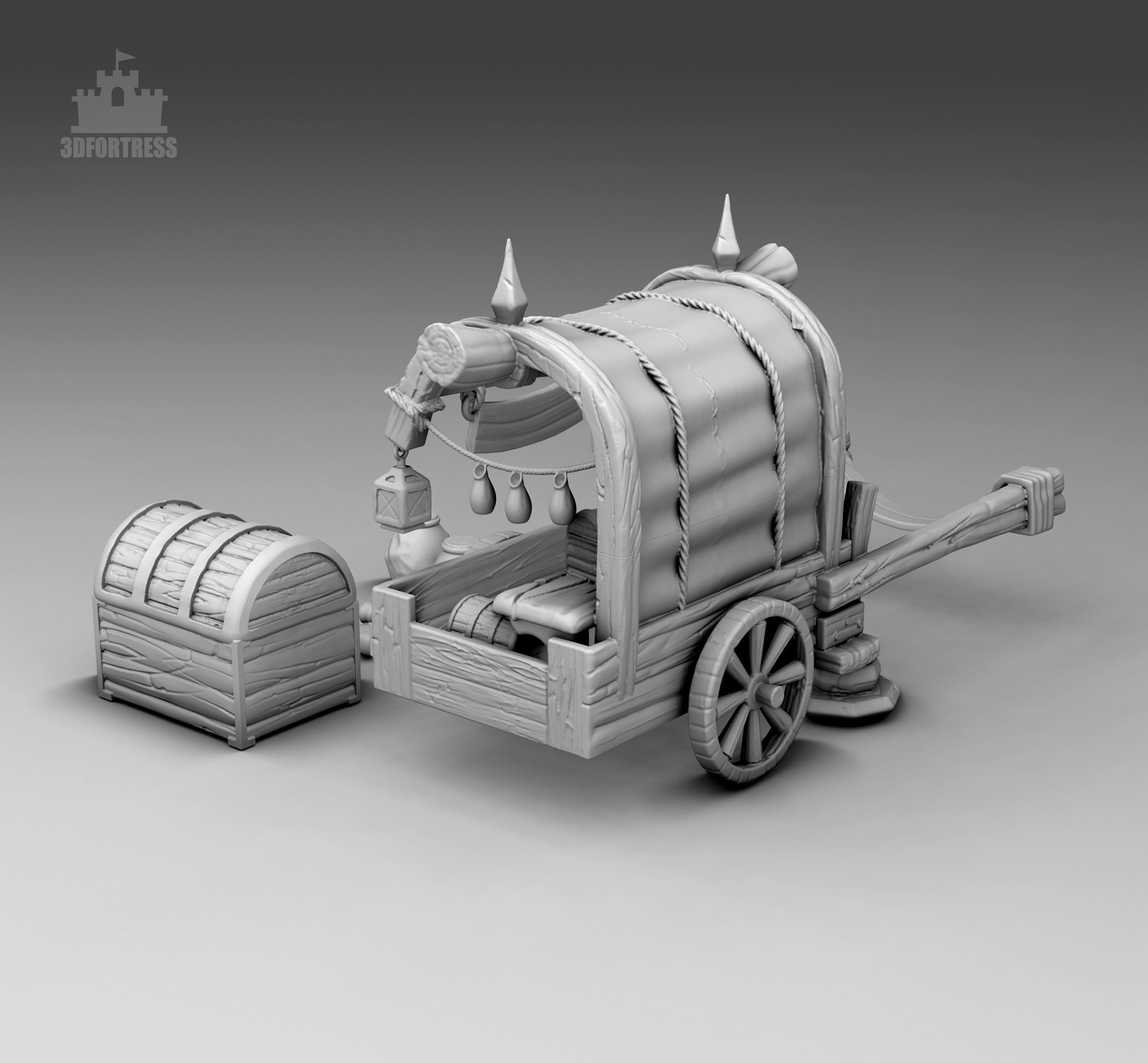Merchant Carriage 3D print model_1
