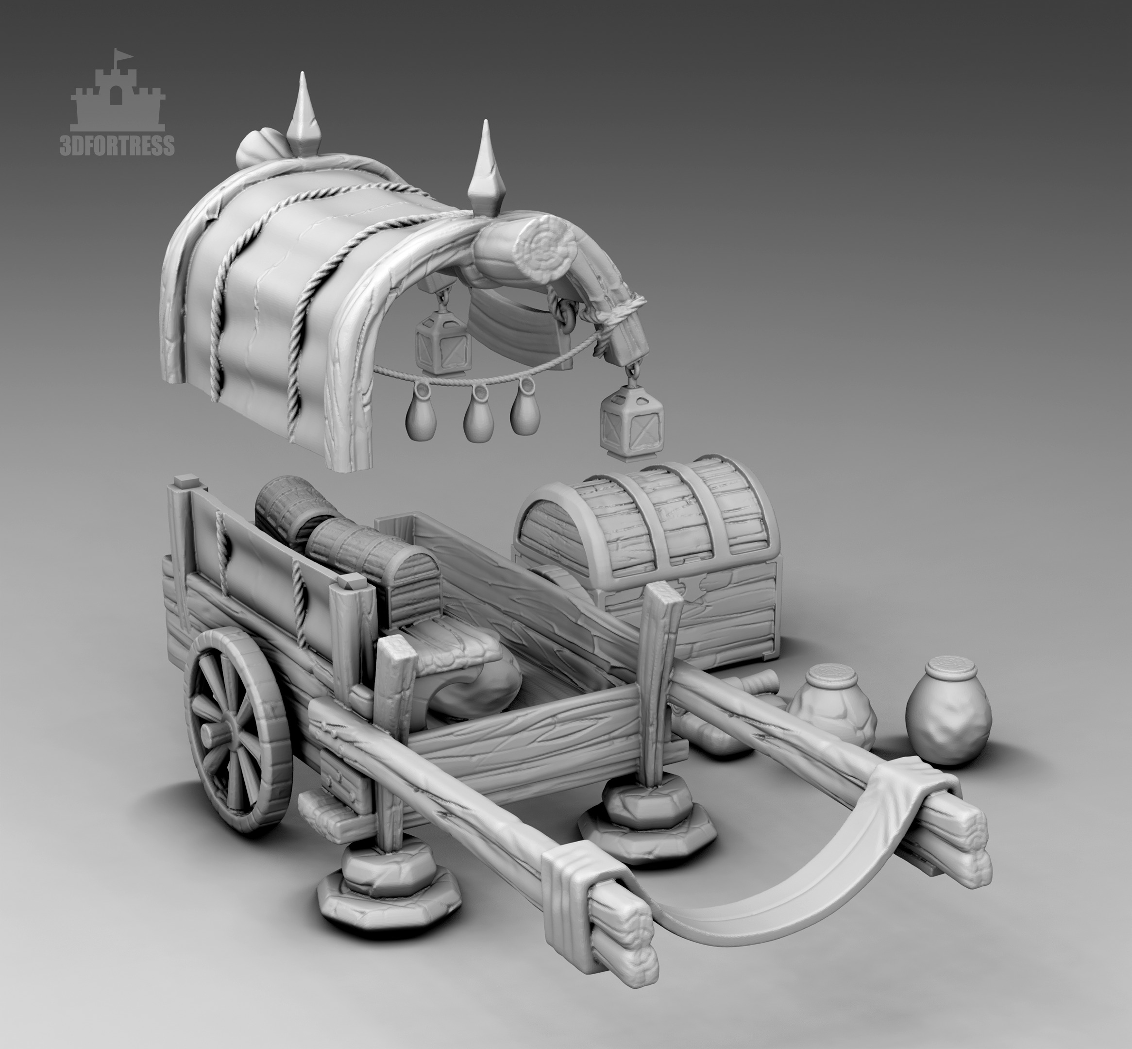 Merchant Carriage 3D print model_2