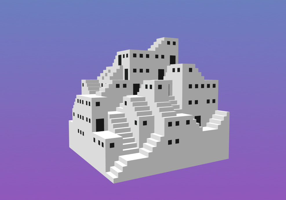 Staircase Maze 3D model_9