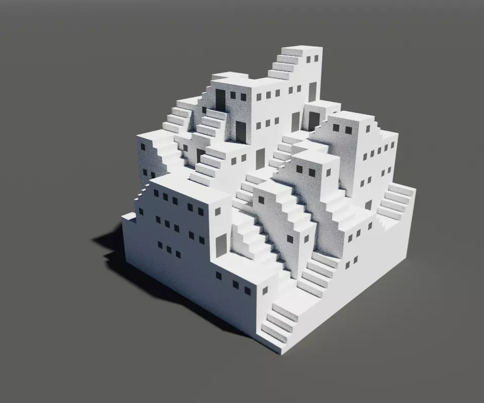 Staircase Maze 3D model_0