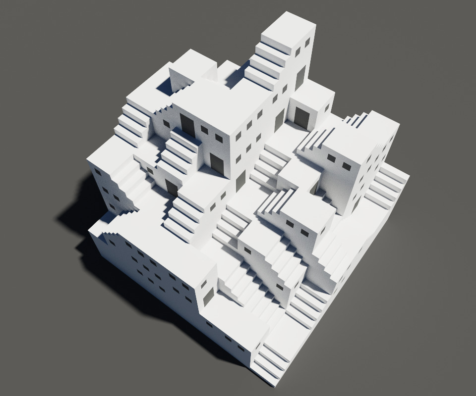 Staircase Maze 3D model_3