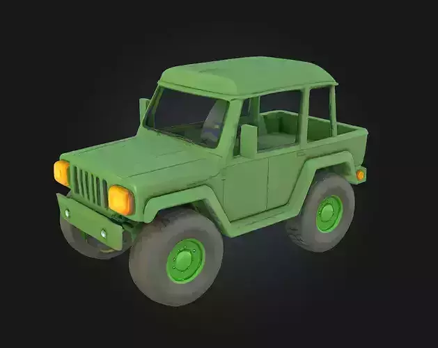 Green Adventure Jeep  Ready for Any Terrain