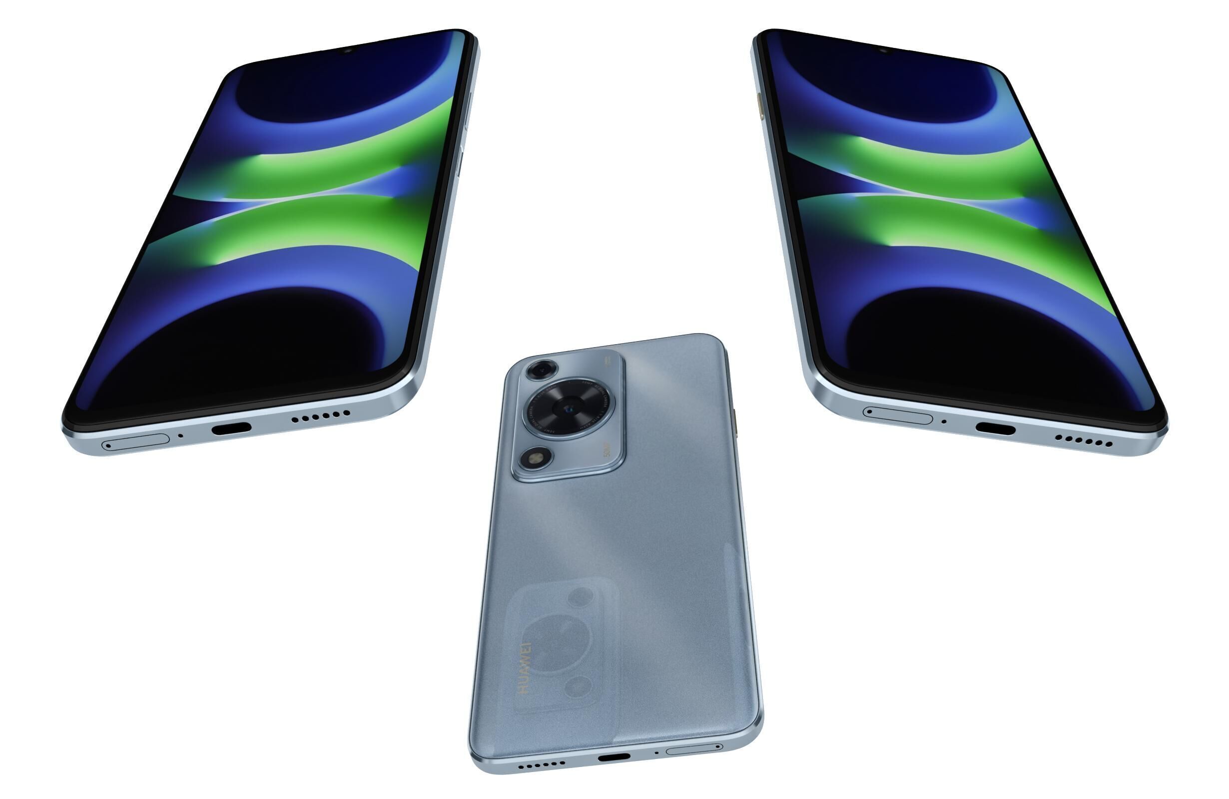 Huawei Enjoy 70S Ice blue 3D model_2
