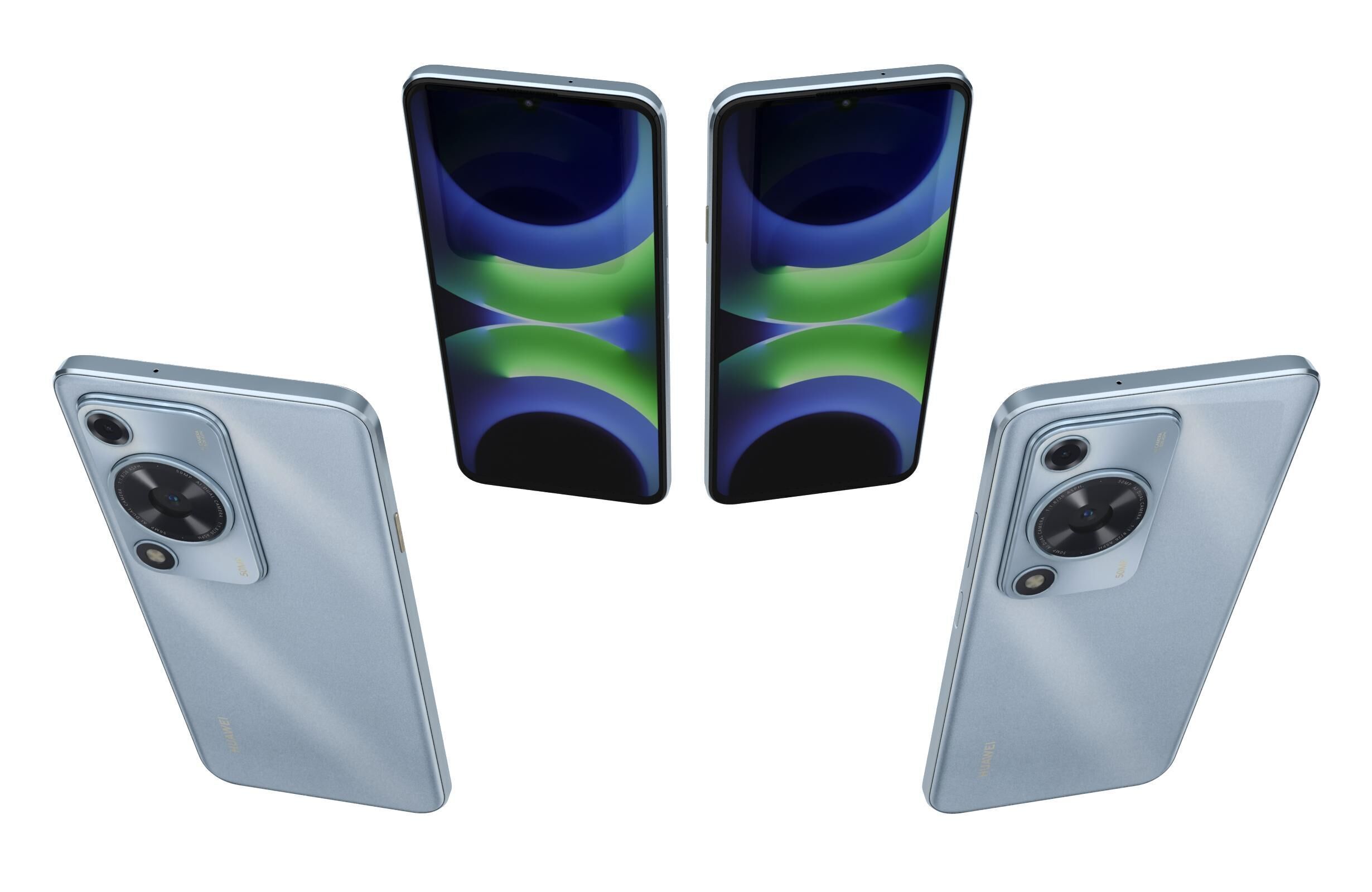 Huawei Enjoy 70S Ice blue 3D model_4