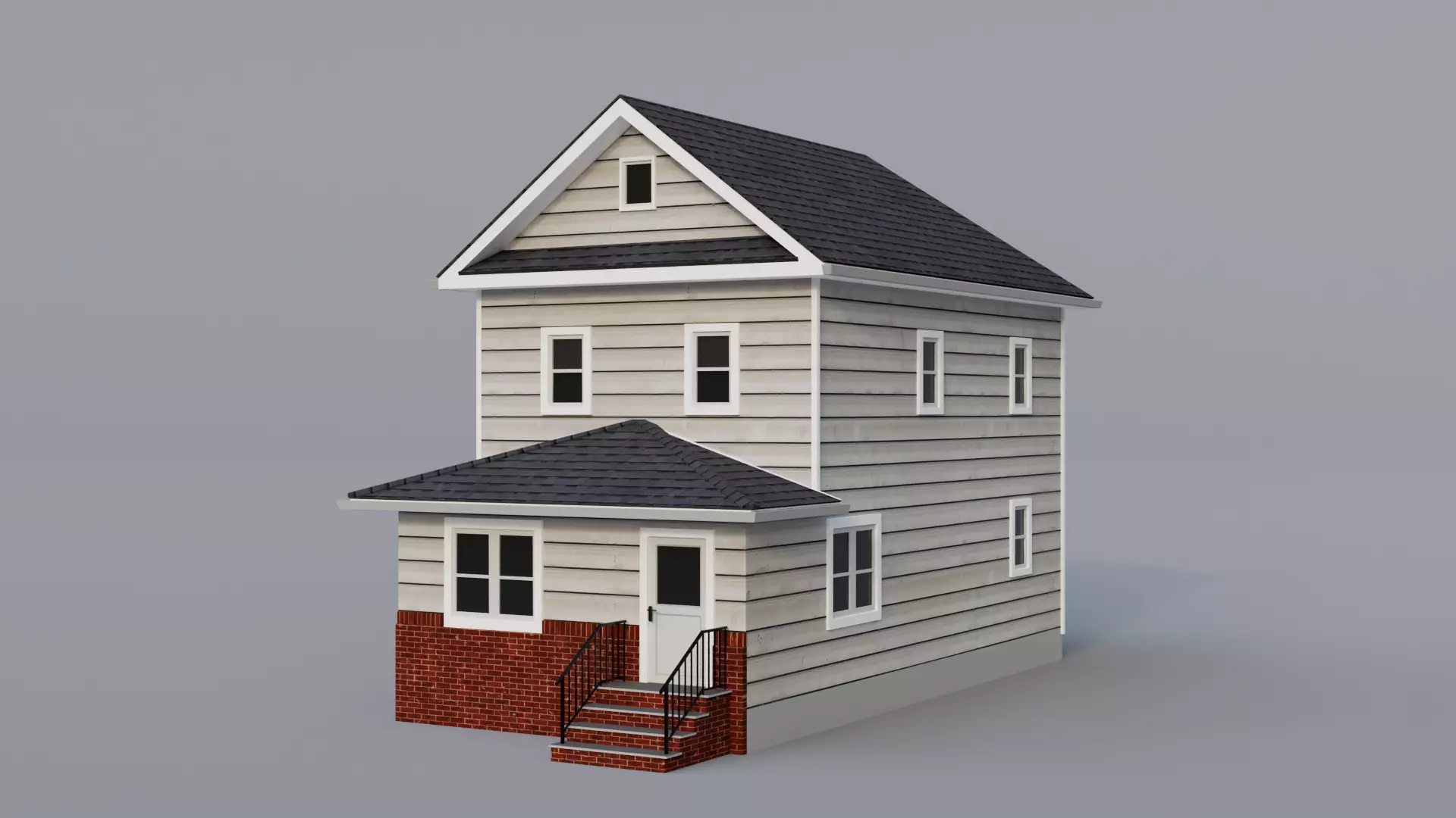 Low Poly House 29 Low-poly 3D model_0